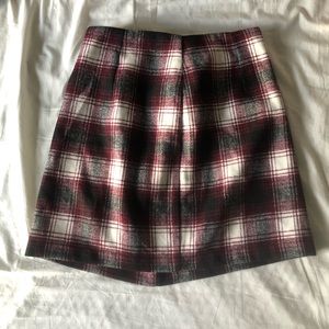 Plaid Christmas Mini Skirt